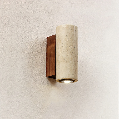 Travertine stone wall light for bedrooms and living spaces, luxury bedside wall lights.