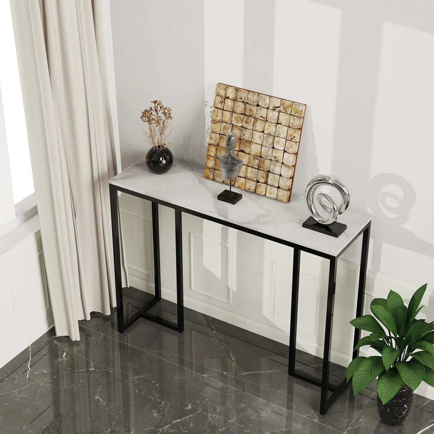 Luxury Modern Hall Console Table | Marble Console Table - motivodecor.com