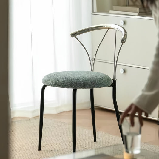 Vintage Designer Stainless Steel Dining Chair