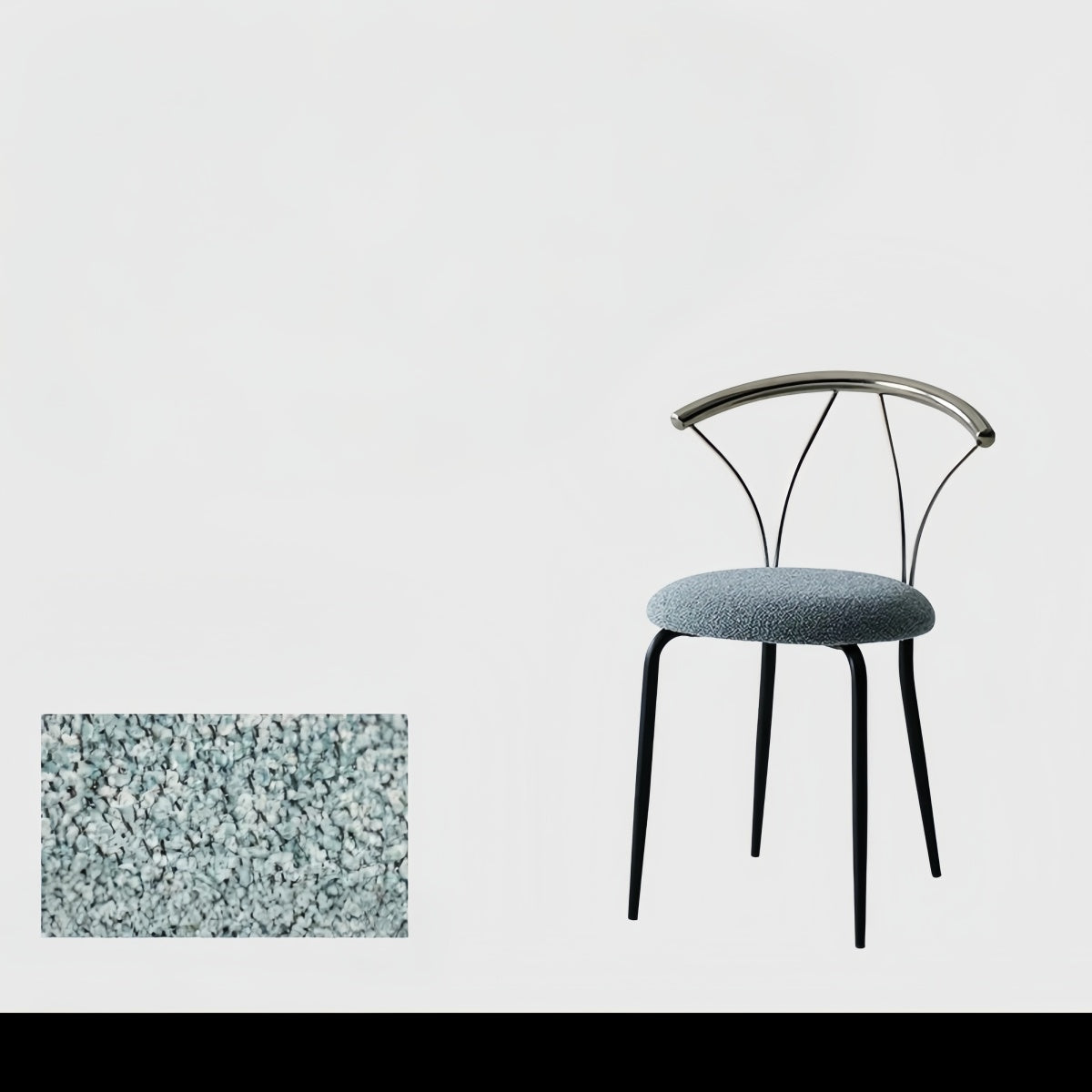 Vintage Designer Stainless Steel Dining Chair