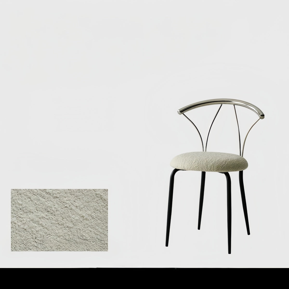 Vintage Designer Stainless Steel Dining Chair