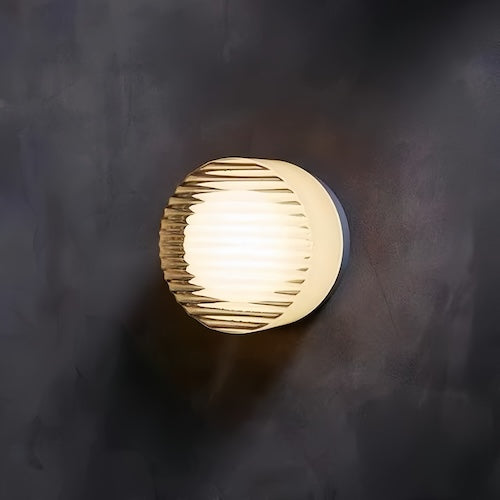 Acrylic Round Lounge Wall Lights - Amber, Clear, Smoke Shades - motivodecor.com