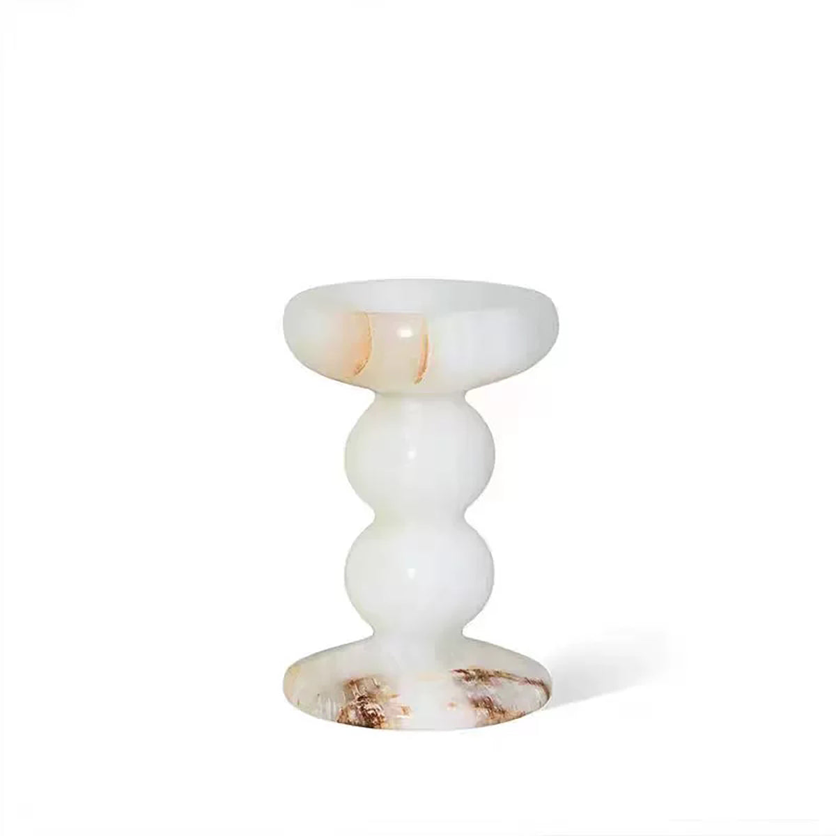 Marble Candlestick Holder - Elegant French Luxe Natural Stone Decor