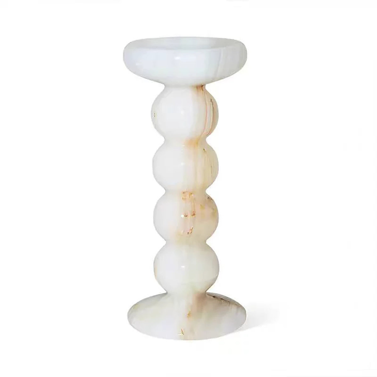 Marble Candlestick Holder - Elegant French Luxe Natural Stone Decor