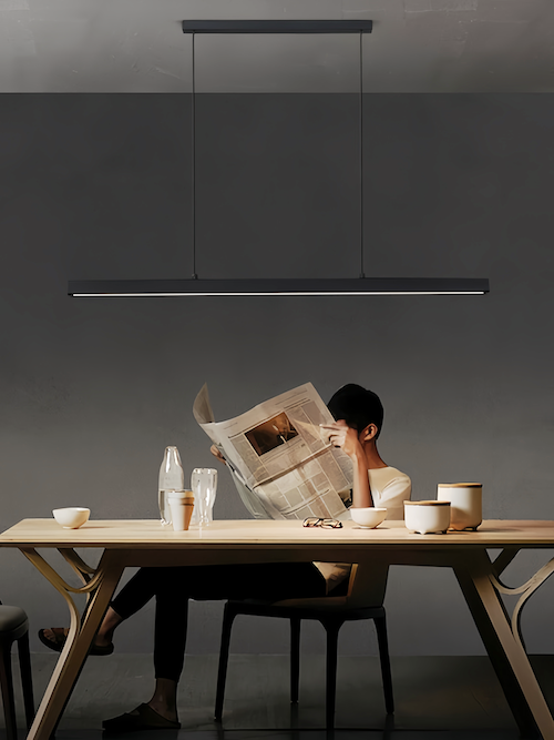 Minimalist Black Pendant Light: Dimmable LED, Adjustable, Energy-Savin - motivodecor.com