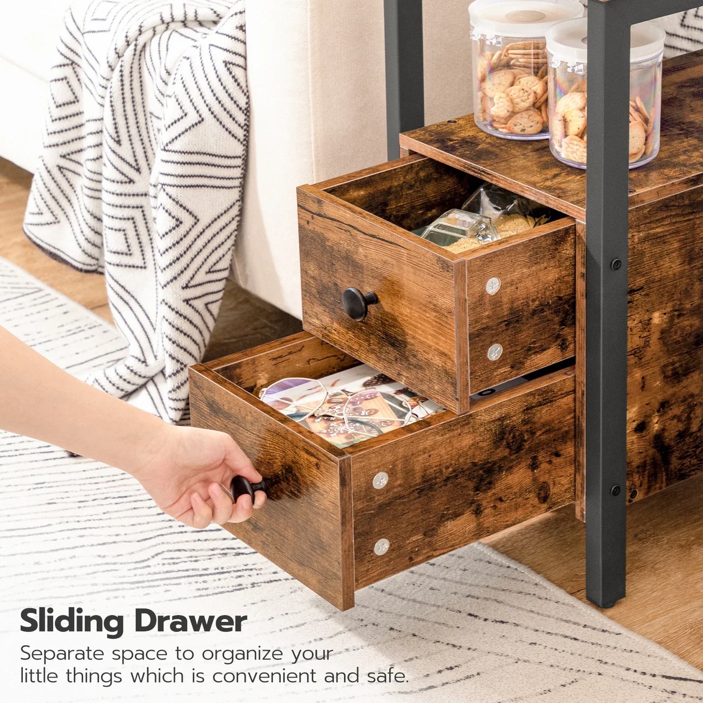 Bedside Table With Charging Station | Modern Convenience - motivodecor.com