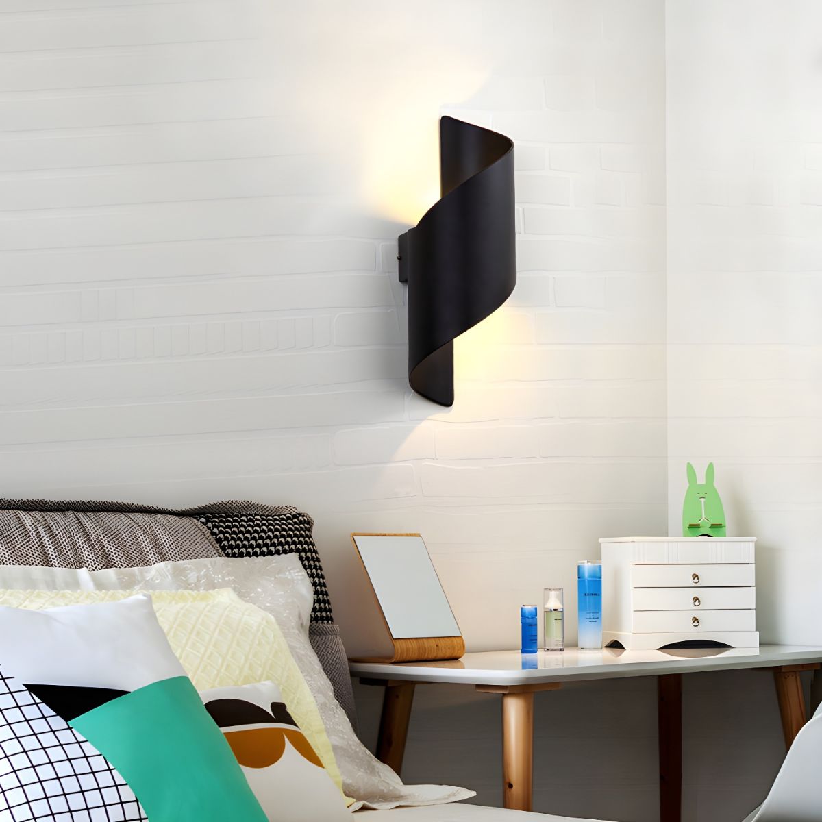 Postmodern Unique Sconce Light 2 Light Metal Wall Lamp for Bedroom Living Room