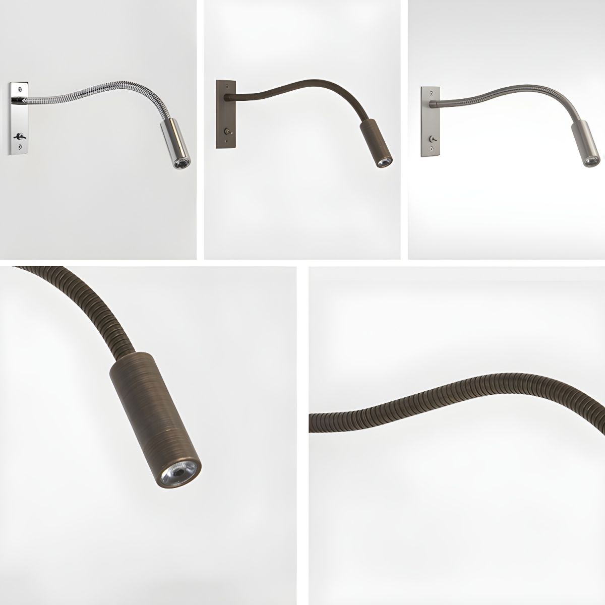 Modern Rectangular Wall Lighting Fixtures Metal 1 Light Wall Mounted Reading Lights