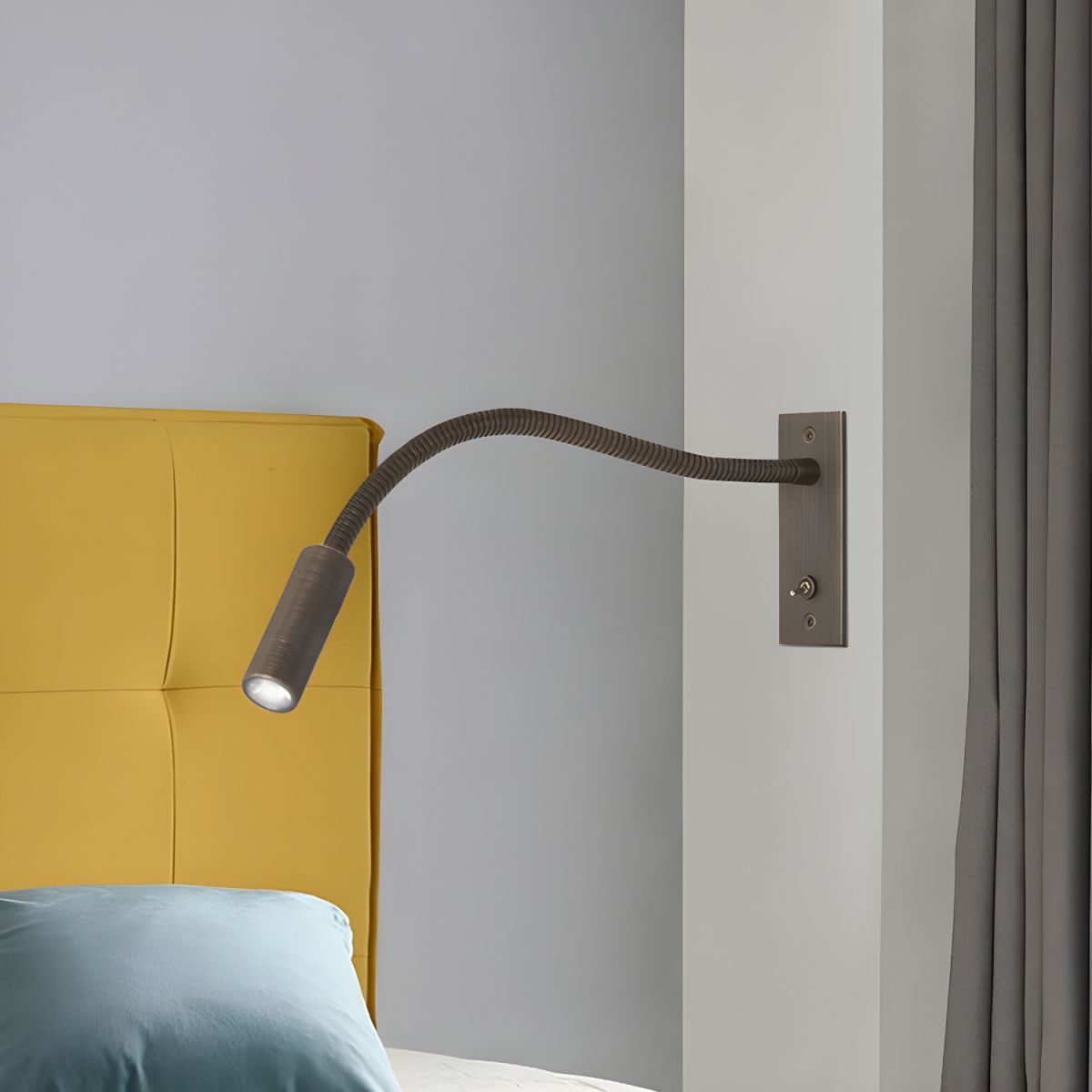 Modern Rectangular Wall Lighting Fixtures Metal 1 Light Wall Mounted Reading Lights