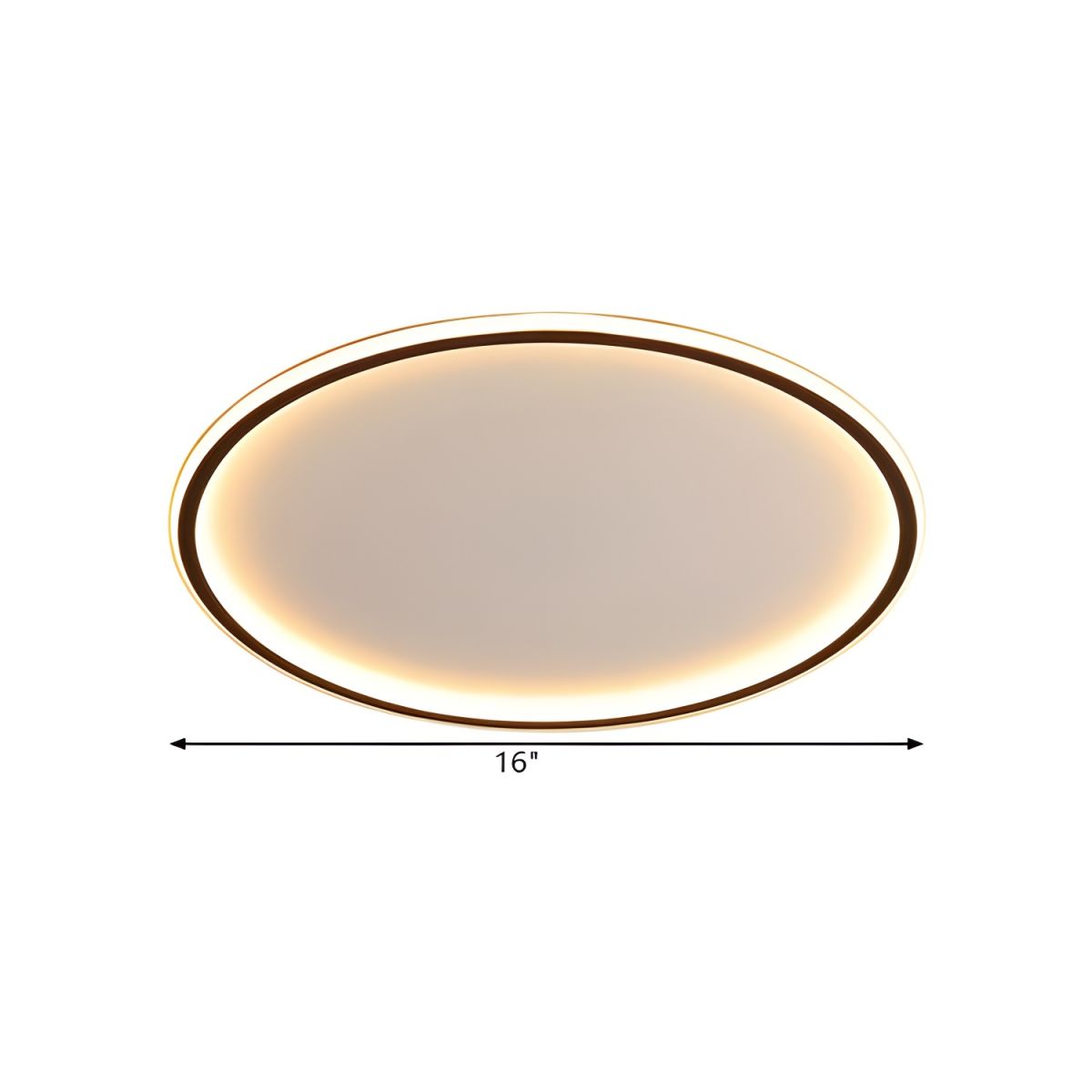 Nordic Style Disc LED Ceiling Lighting Wide Aluminum Black Flush Lamp