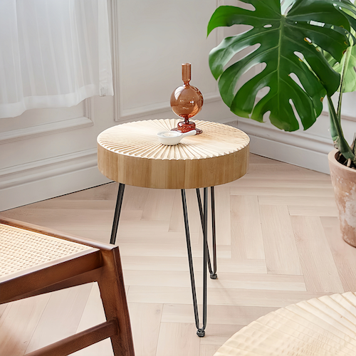 Round Pine Wood Coffee Table for Sale – Minimalist Design for Modern L - motivodecor.com