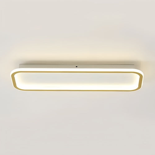 Simple Modern LED Ceiling Light in gold finish for kitchens and living rooms.