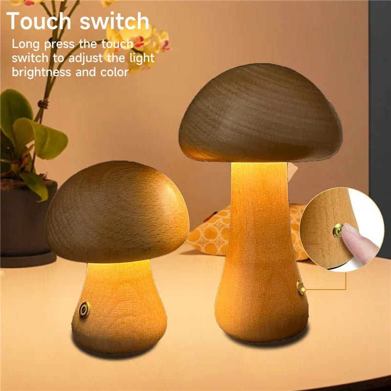 Mushroom Night Light - Cute Table Lamp for Whimsical Decor - motivodecor.com