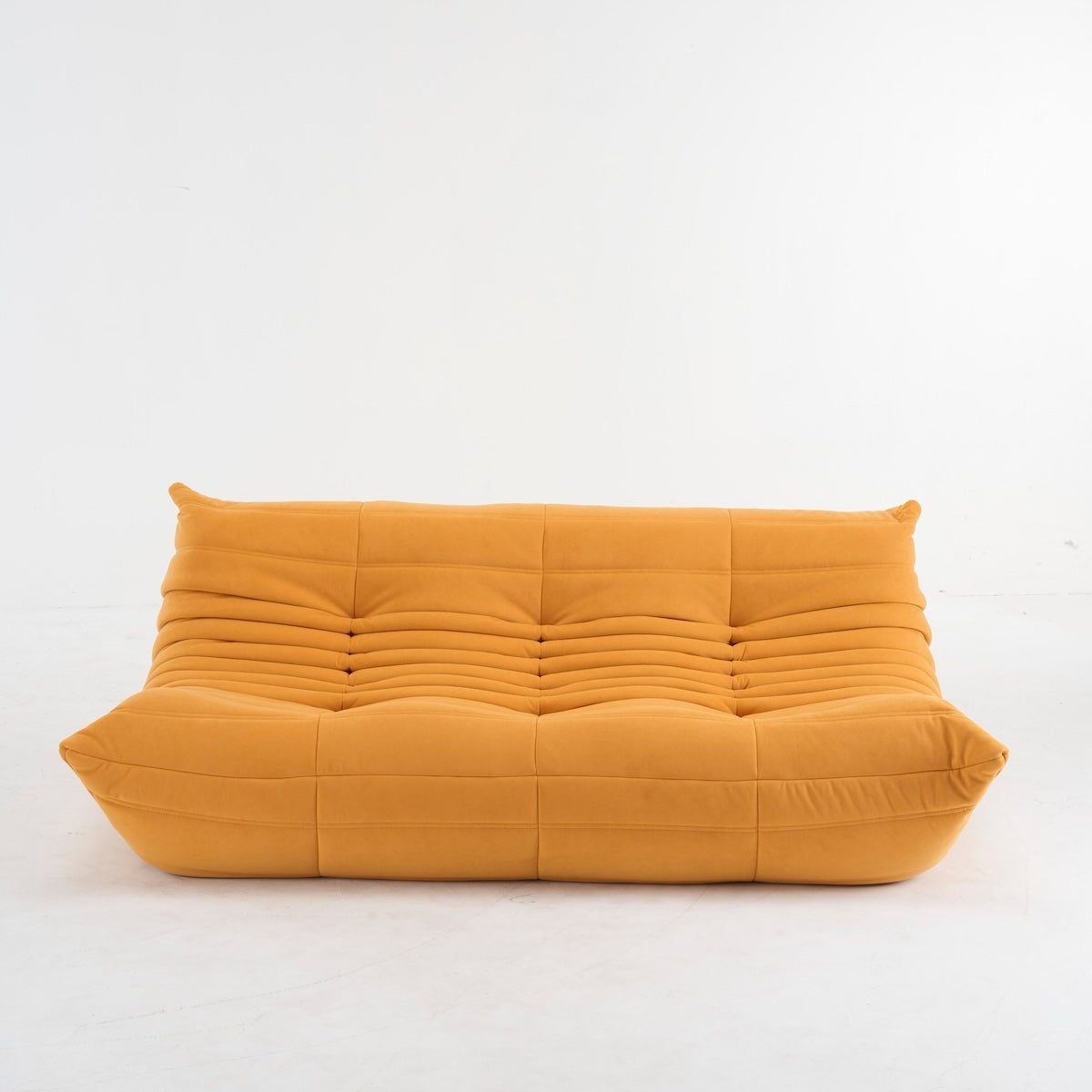 mustard yellow togo 3 seater sofa