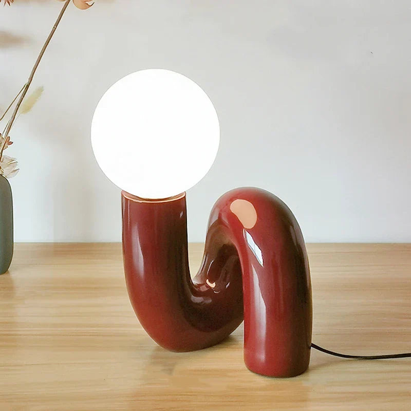 Red LED Table Lamp | Modern Neotenic Design for Elegant Interiors - motivodecor.com