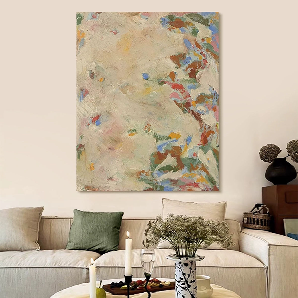 Original Wabi-sabi Style Oil Painting