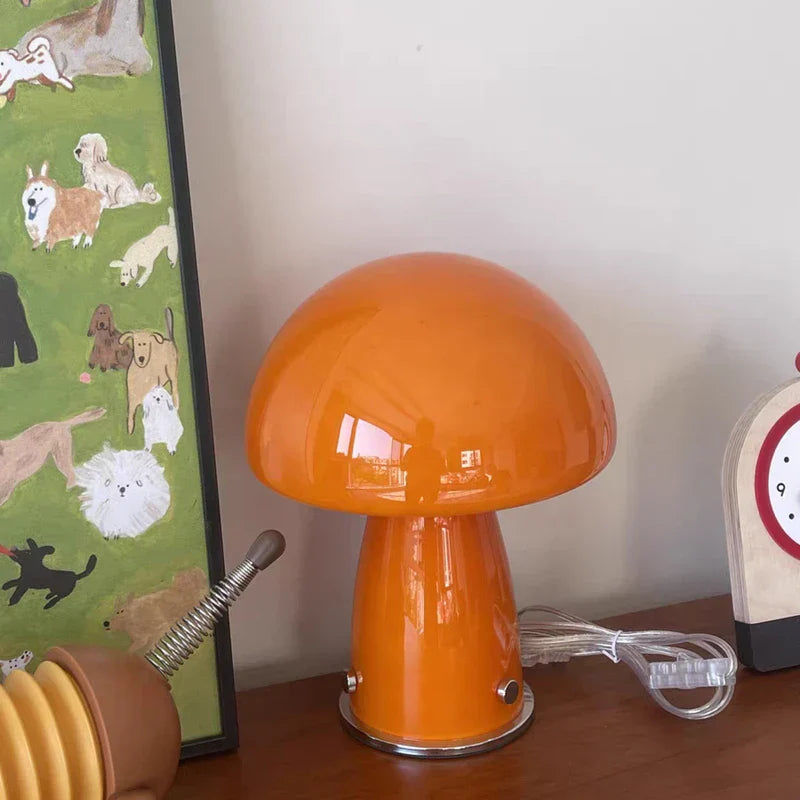 Whimsical Bedside Table Lamp: Small Mushroom Night Light - motivodecor.com