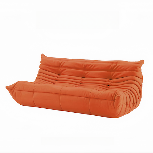 Togo Couch 3-Seater: Luxurious Suede for Comfort & Style - motivodecor.com