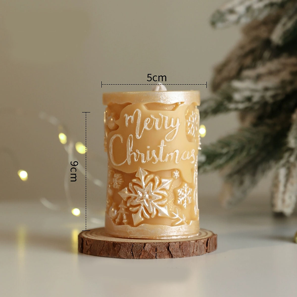 Pearlescent 3D Pillar Scented Candle Gift Box