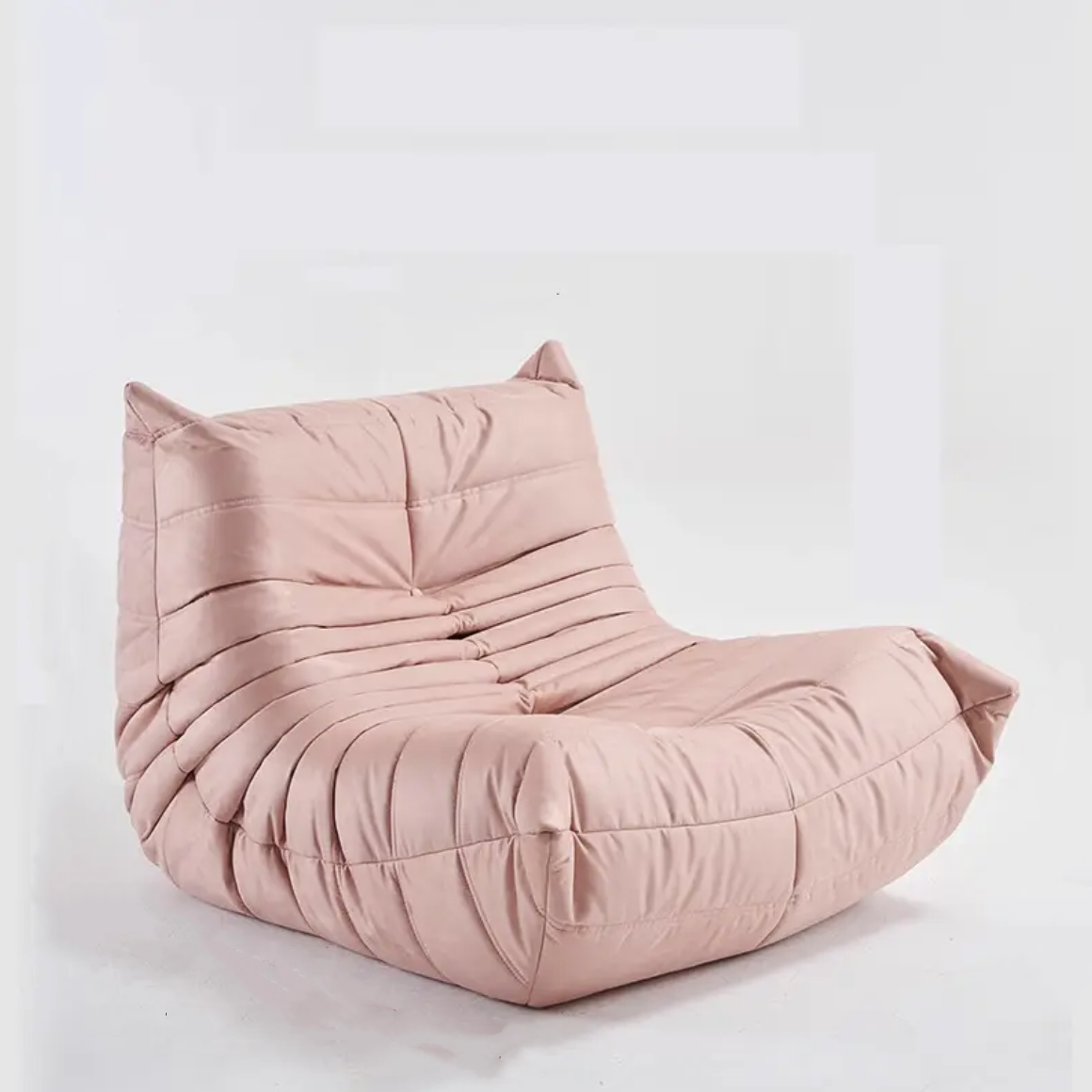 pink suede velvet togo chair