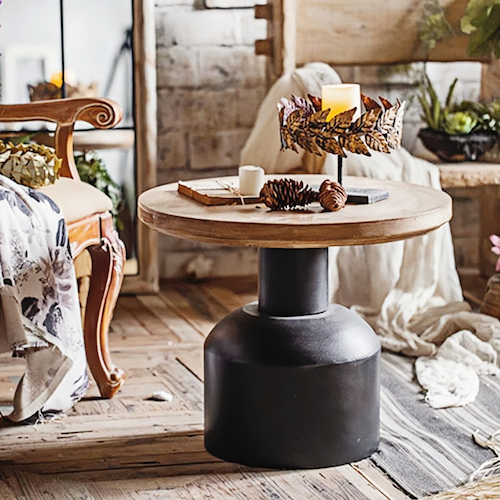 Retro Round Coffee Table | Vintage-Inspired Elegance for Modern Spaces - motivodecor.com