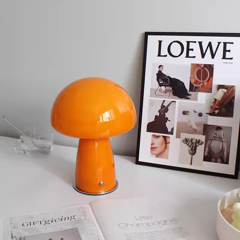 Whimsical Bedside Table Lamp: Small Mushroom Night Light - motivodecor.com