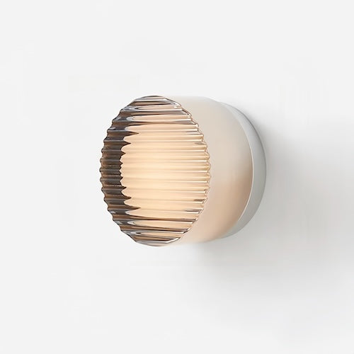 Acrylic Round Lounge Wall Lights - Amber, Clear, Smoke Shades - motivodecor.com