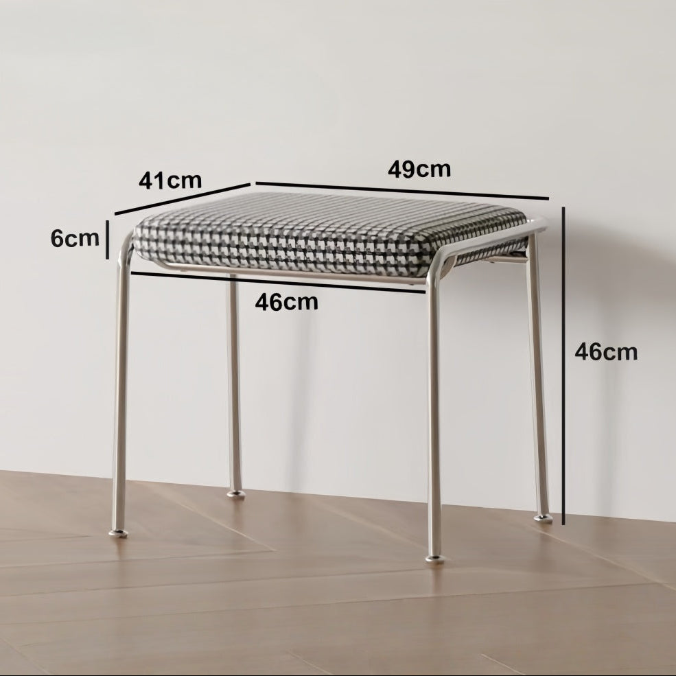 Upholstered Vanity Stool Low Stool for Home, Makeup, Living Room