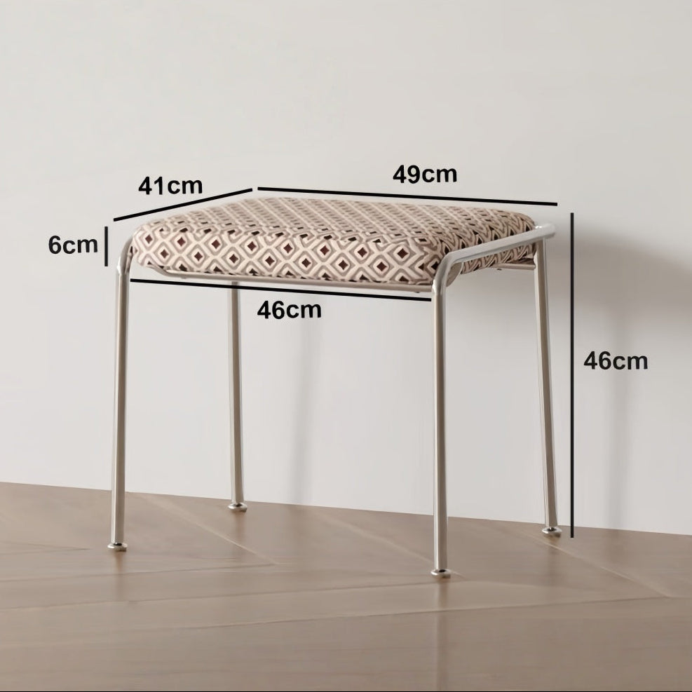 Upholstered Vanity Stool Low Stool for Home, Makeup, Living Room