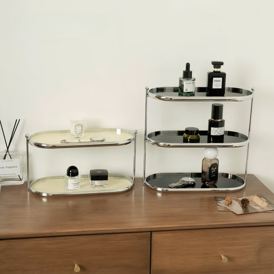 Luxury Acrylic Vanity Organizer – Multi-Level Storage Shelf for Cosmetics & Skincare