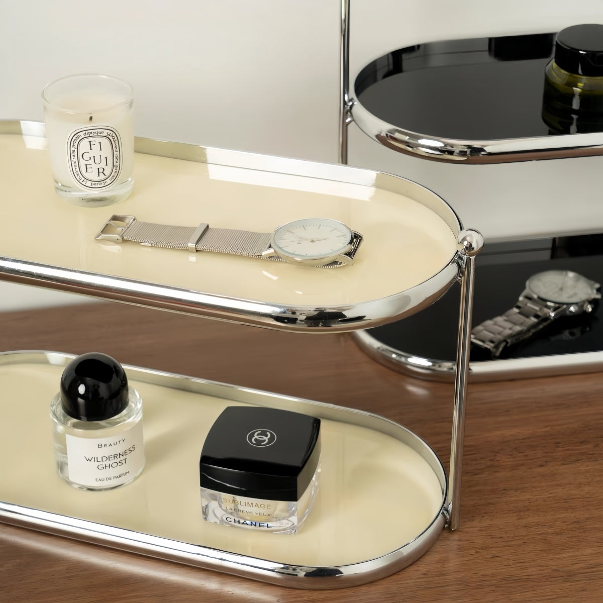 Premium Acrylic Vanity Shelf – Multi-Tier Display Stand for Skincare & Cups