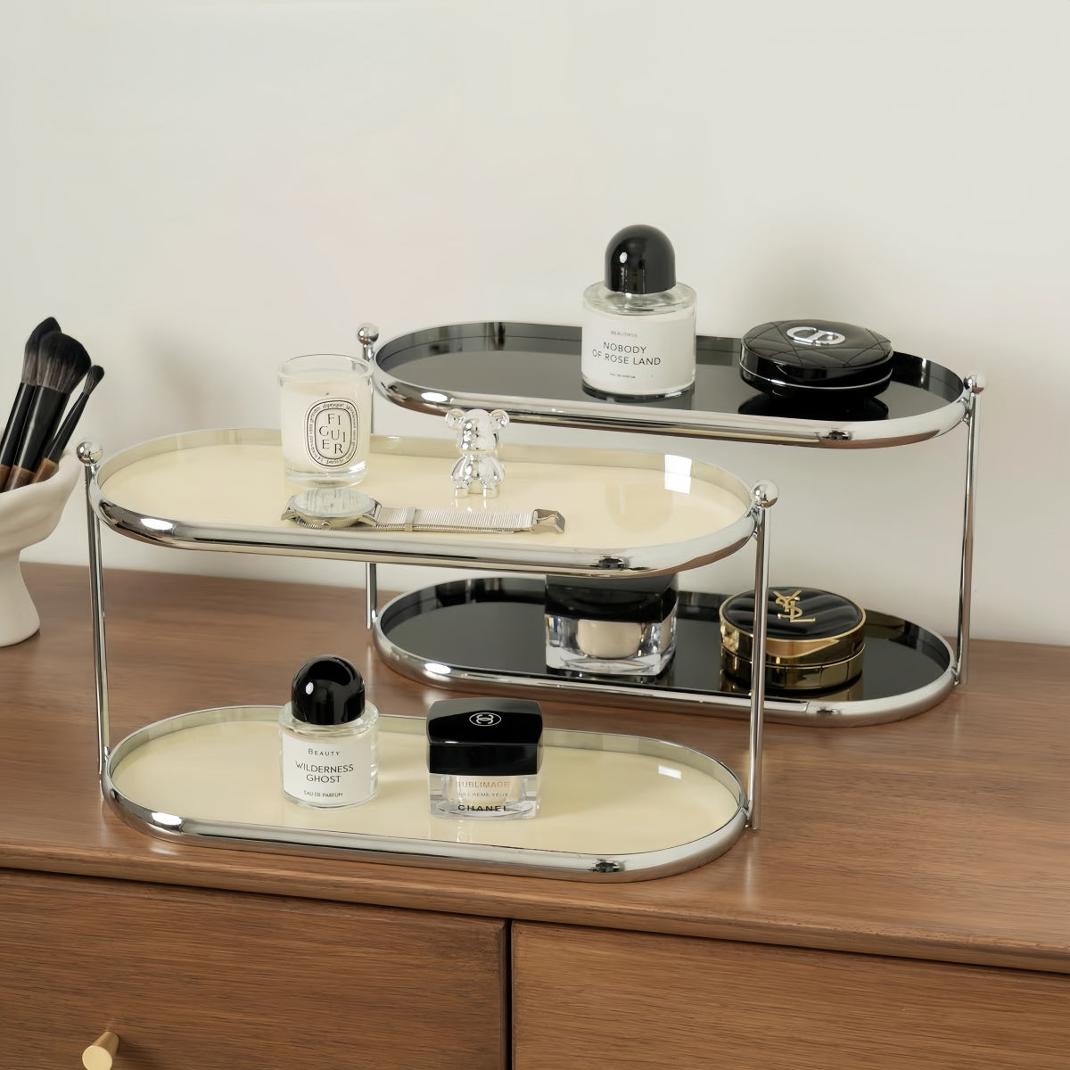 Minimalist Acrylic Storage Shelf – Multi-Layer Organizer for Makeup & Skincare