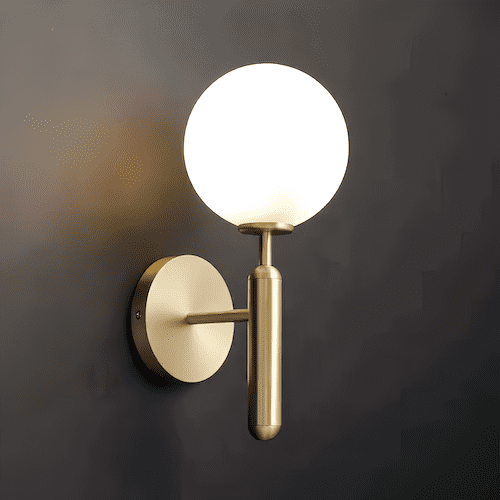 Single Head Glass Wall Light | Radiant Brilliance - Motivo Decor