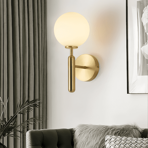 Single Head Glass Wall Light | Radiant Brilliance - Motivo Decor