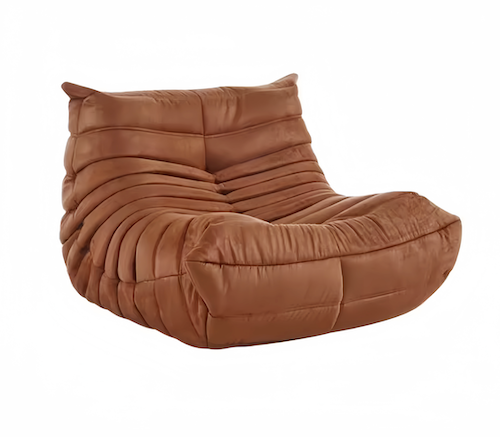 togo brown suede chair