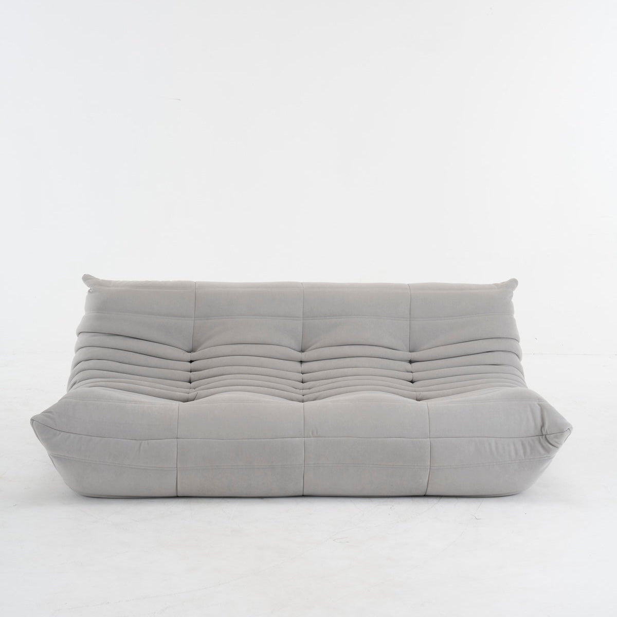 togo grey couch in suede