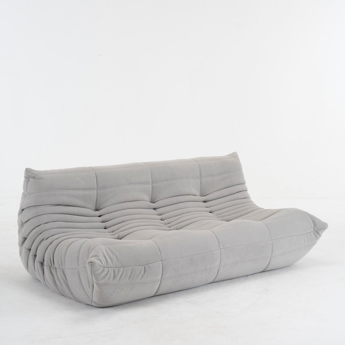 togo grey couch in suede