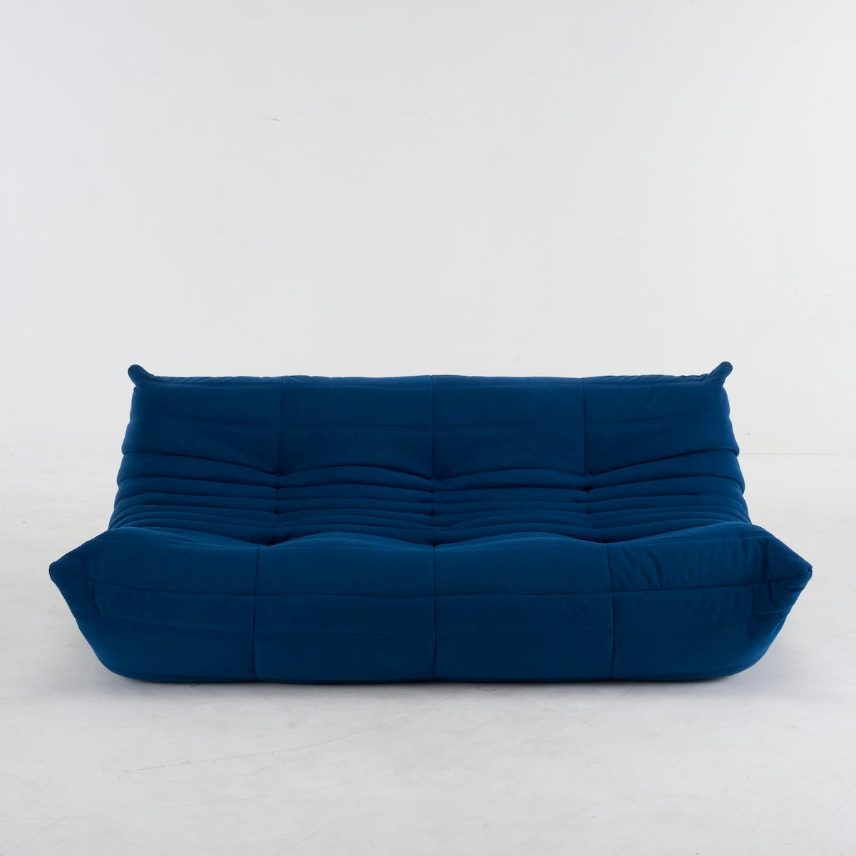 togo navy 3 seater sofa in suede