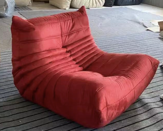togo red suede chair for comfort living - motivodecor.com