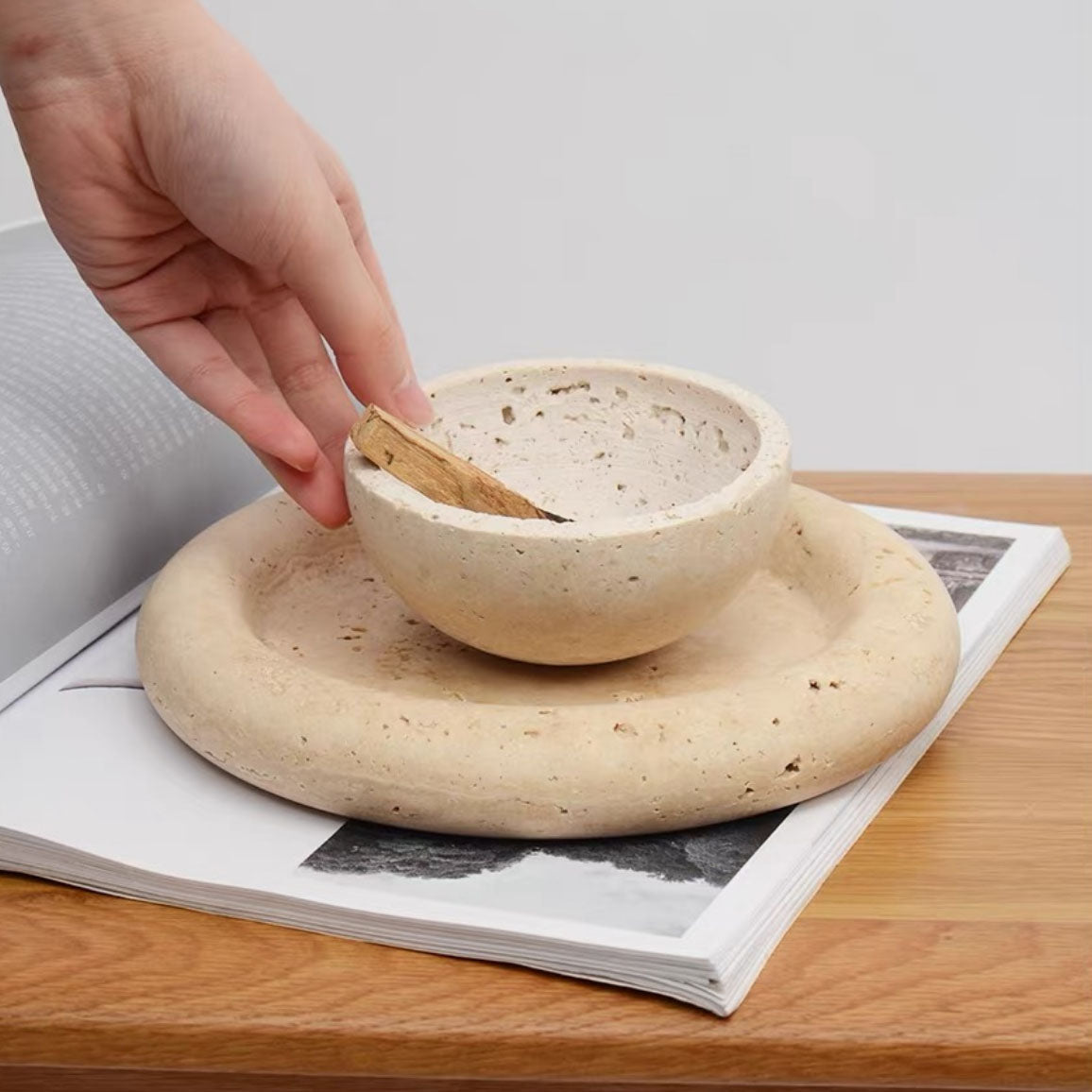 Bathroom Tray: Natural Yellow Onyx Stone Jewelry Organizer & Decor