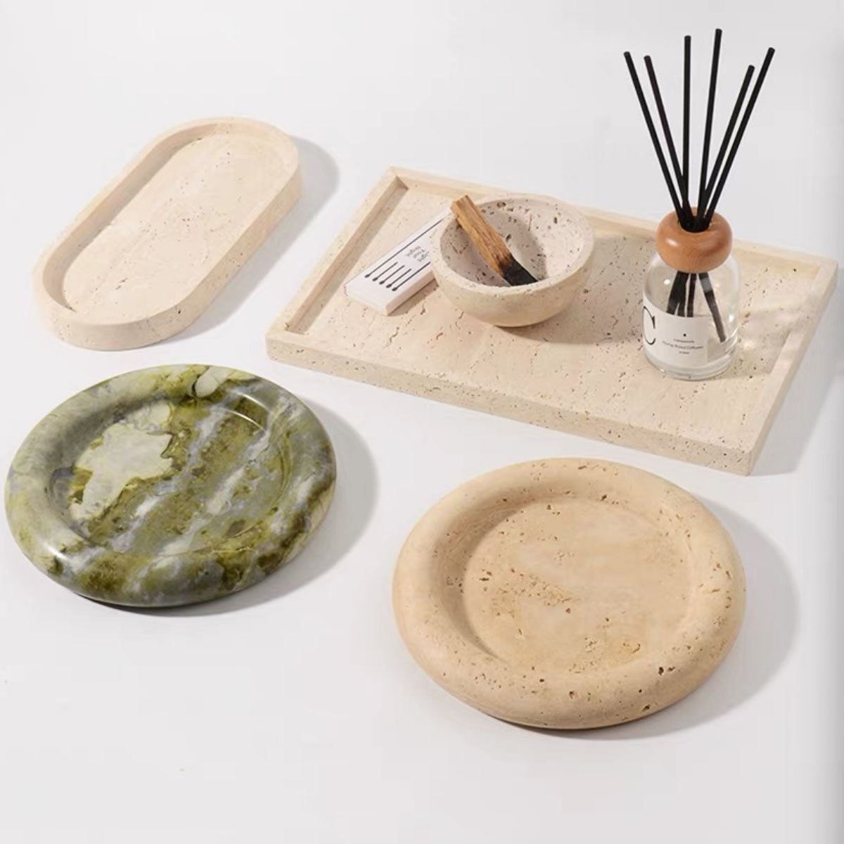 Bathroom Tray: Natural Yellow Onyx Stone Jewelry Organizer & Decor