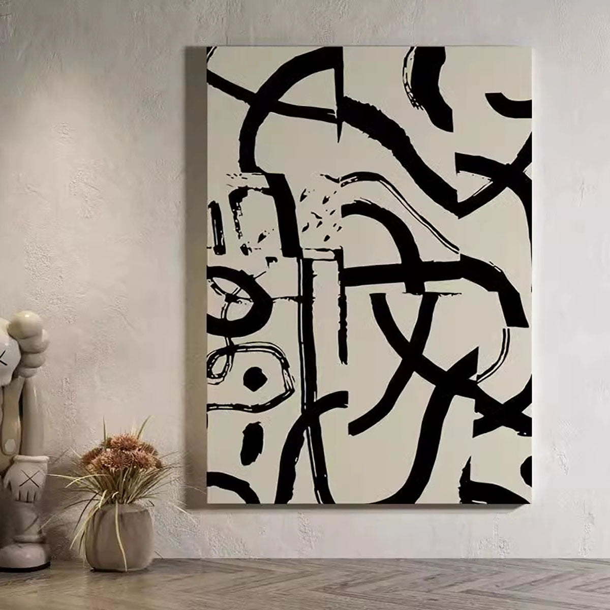 Hand-painted Textured Abstract Wall Art