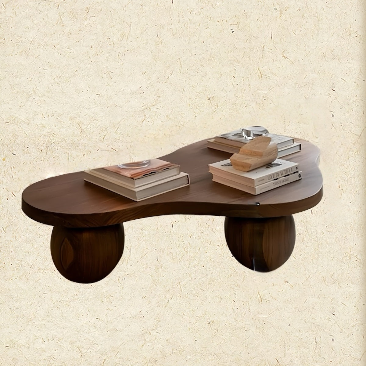 Solid Wood Coffee Table - Vintage Minimalist Design for Home Decor