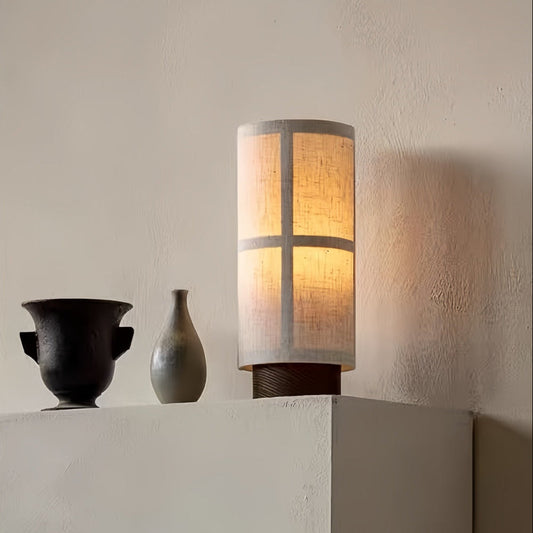 LED Floor Lamp - Vintage Fabric Floor Lamp, Rechargeable Table & Bedroom Light