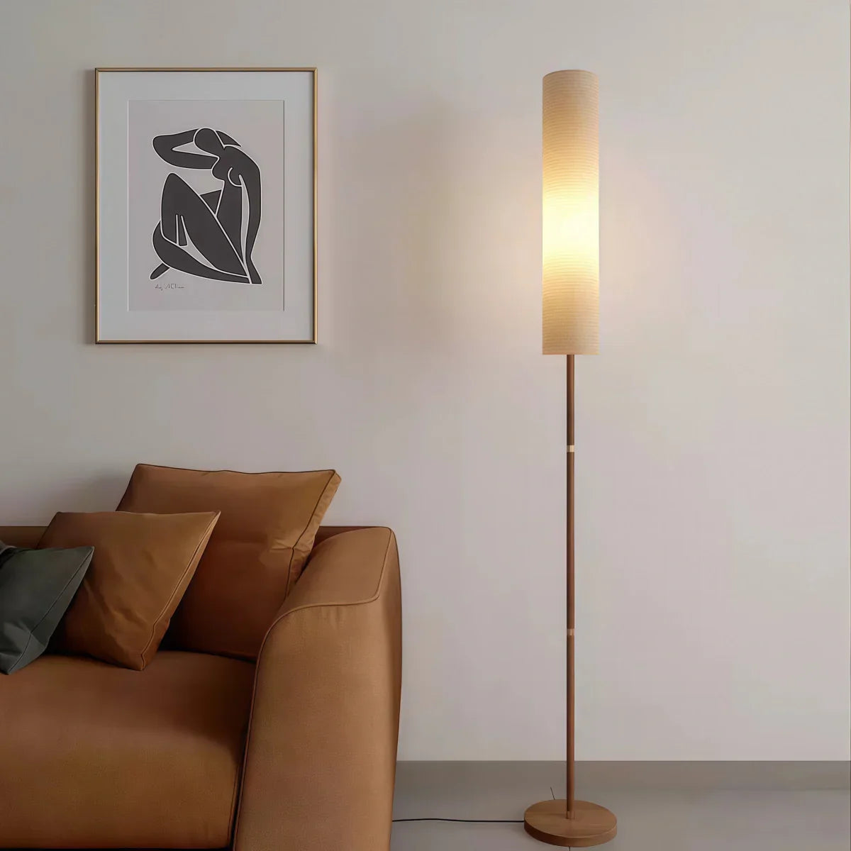 wood floor lamp