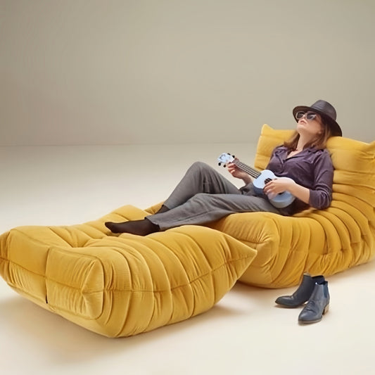 Togo Fireside Chair with Foot Stool - Set of Two